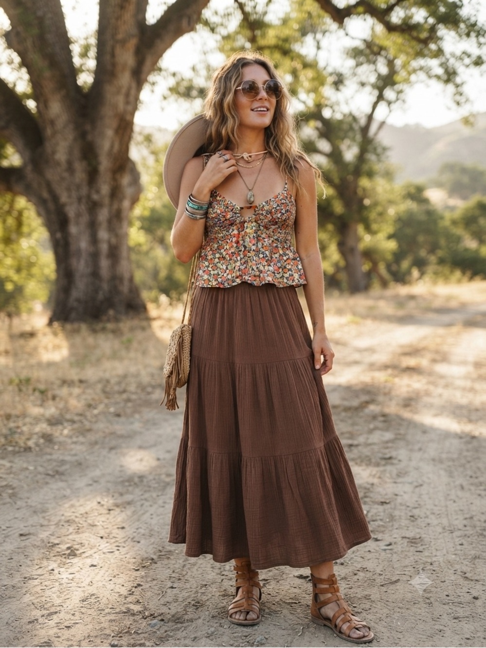 American Eagle top floral crop top flowy size small western , bohemian